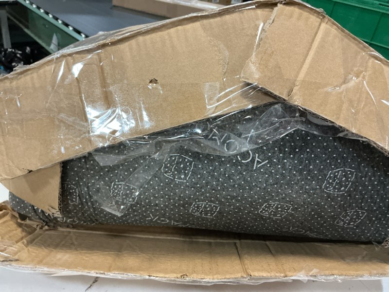 Condition photo showing As Is for ACOMOPACK 1.3" Thick Baby Play Mat for Floor 59x71-Large Water-Repellent&Non-Slip Memory Foam Mat for Kids,Toddlers,Soft Velvet Nursery Rug for Tummy Time&Crawling,Yoga,Tatami Style(Grey) Grey 59"×71"