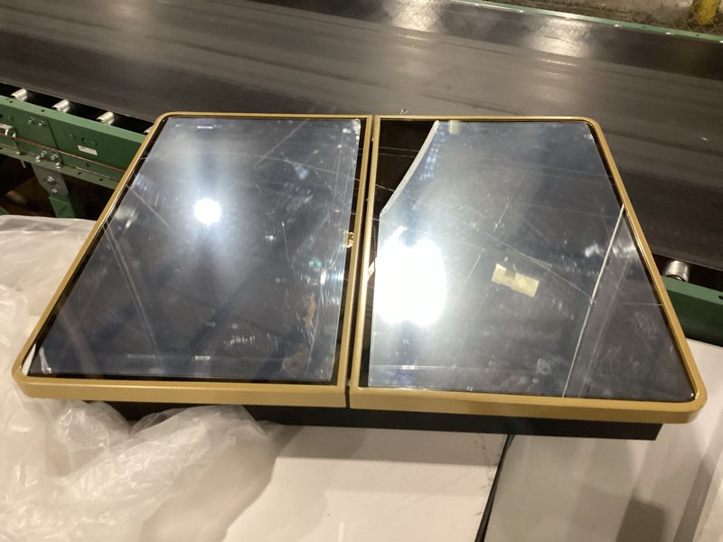 Condition photo showing New/Like New for bathroom medicine cabinet with mirror 24 x 30 inch, brush gold medicine cabinet recessed or surface wall-mounted, mirrored cabinets with sturdy metal adjustable shelves for bathroom vanity gold 24*30inch