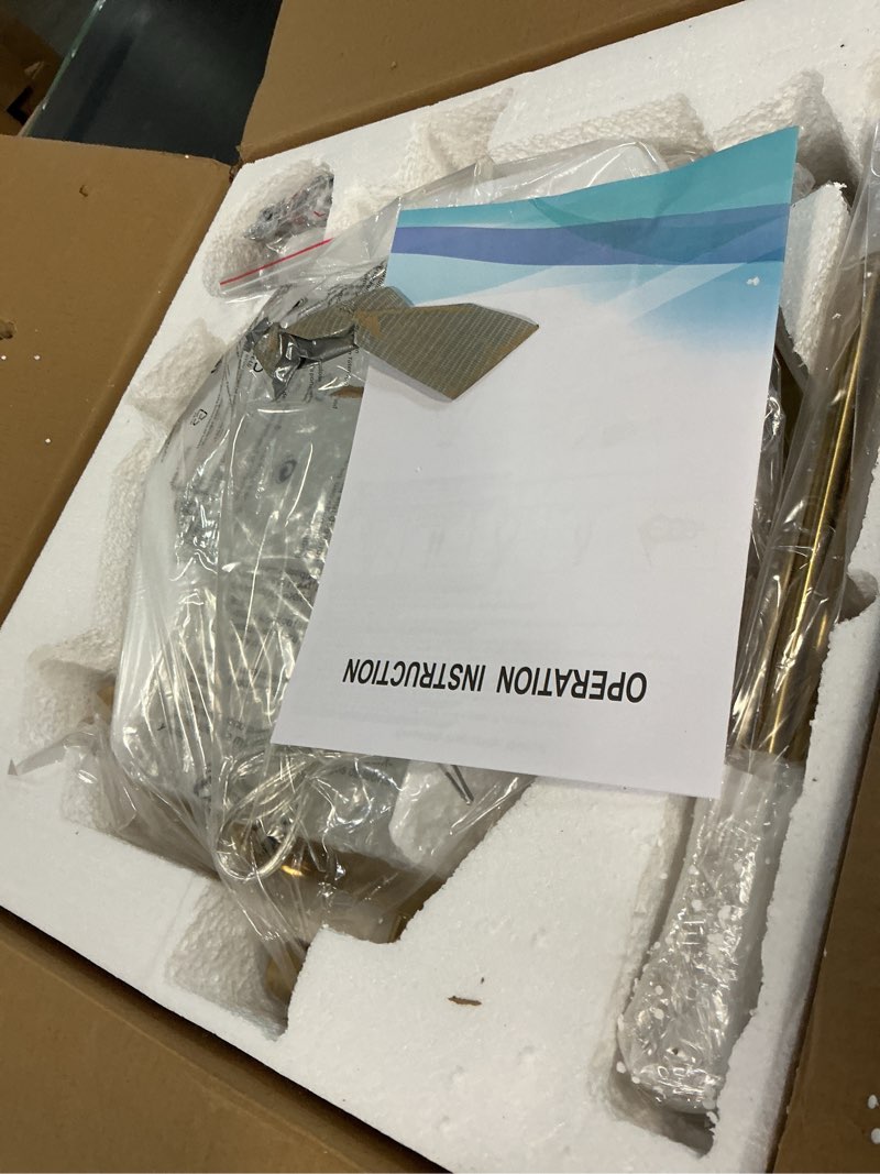 Condition photo showing Good Condition for Wdghtr 6-Light Chandelier Modern Gold Light Fixture Dining Over Table Acrylic Sputnik Chandelier E12