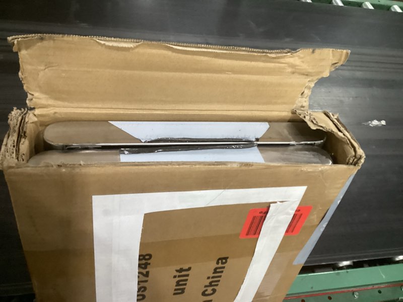 Condition photo showing Good Condition for hally double overshelf of stainless steel 12'' x 48'' weight capacity 380lb, commercial 2 tier shelf for prep & work table in restaurant, home and kitchen 12x48
