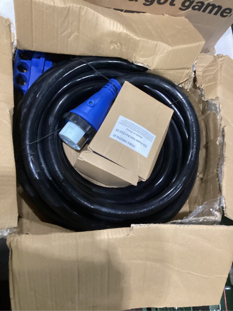 Condition photo showing Good Condition for 50 Amp Generator Cord and Power Inlet Box,50 Amp Generator Cords 25FT,125V/250V Generator Power Cord NEMA14-50P/SS2-50R Twist Lock Connector 25FT Black+Blue 50Amp