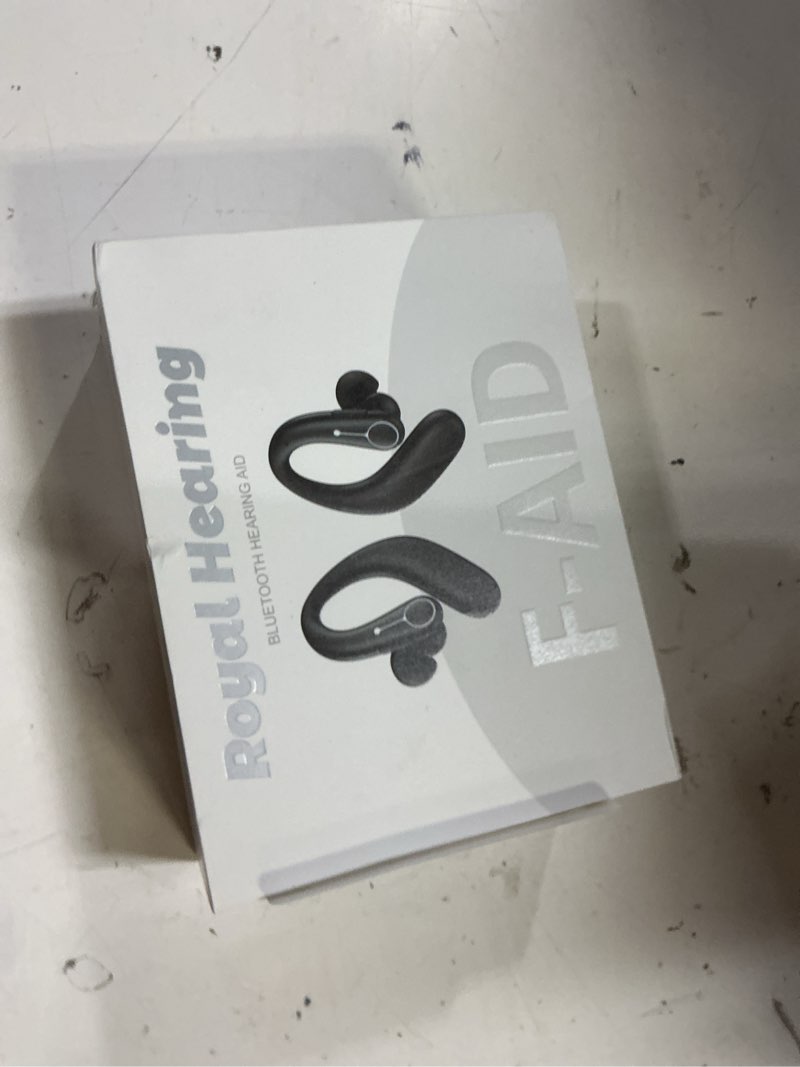 Condition photo showing New/Like New for hearing aids, hearing aids for seniors with bluetooth, rechargeable hearing aid with noise cancellation, 5-level button volume control, otc hearing amplifier for moderate hearing loss, clear sound