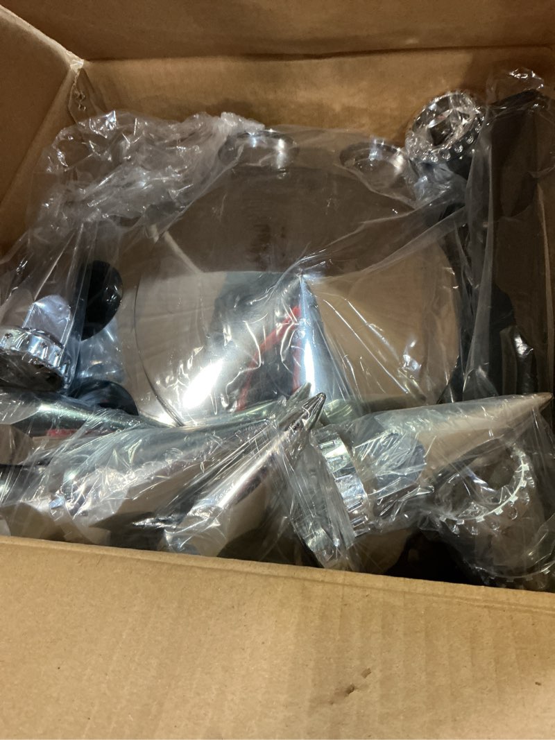 Condition photo showing Good Condition for aeagle spike front axle cover combo kits for semi truck hubs w/screw-on 33mm lug nut, abs plastic chrome plated, 10 hole removable caps, 2pcs front spiked