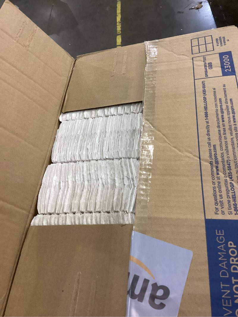 Condition photo showing As Is for Pacific Blue Select Premium 2-Ply C-Fold Paper Towels by GP PRO (Georgia-Pacific) , White, 23000, 120 Towels Per Pack, 12 Packs Per Case 1,440 paper towels