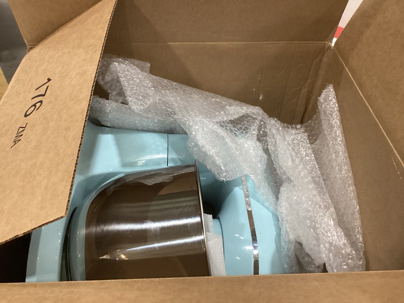 Condition photo showing As Is for Stand Mixer, 6.5QT 10-Speed Tilt-Head Electric Stand Mixer, 3-In-1 Kitchen Mixer with Bowl, Dough Hook, Whisk and Beater, Food Mixer for Baking, Cake and Most Home Cooks, Blue