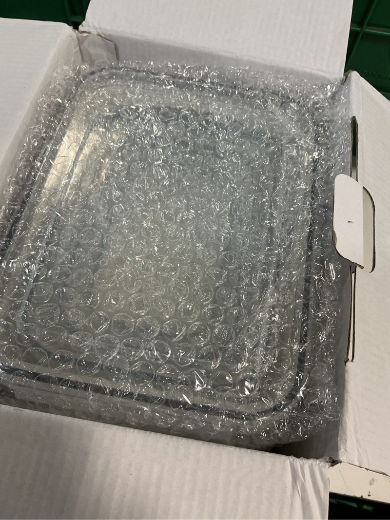 Condition photo showing New/Like New for fruit storage containers for fridge with removable colander, 8 pack fruit containers for fridge with 2 function divider plate, airtight storage container to keep berry fruit fresh, dishwasher safe