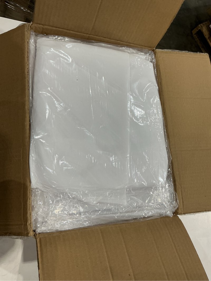 Condition photo showing New/Like New for 10 pack 120 inch white round tablecloths, stain & wrinkle resistant polyester, washable table covers for wedding, party, banquet, buffet, restaurant, kitchen dining white 120 in round, 10 pack