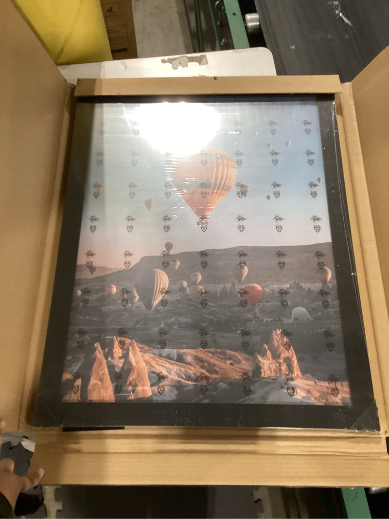 Condition photo showing New/Like New for 19x25 picture frame for wall display, 19x25 black picture frame with shatter resistant plexiglass, stable and sturdy 19 x 25 poster frame for wall display, handpicked gift collection, 1 pack