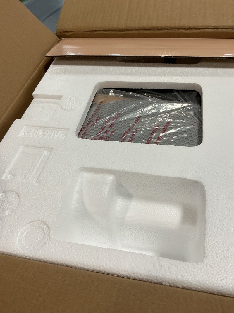 Condition photo showing Good Condition for nutrichef 5.8 quart air fryer | 8-1 preset cook modes | transparent fry bowl for best cooking results | cook shrimp, steak, fries, wings, chicken & more | precise temperature control & time | grey