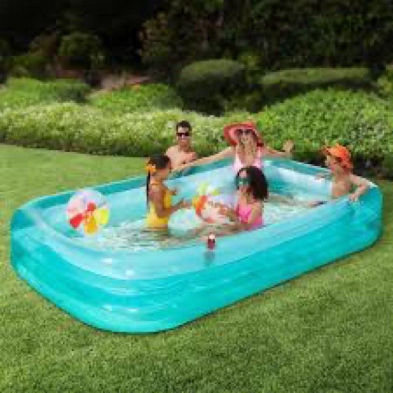 family rectangle kiddie pool - sun squad™