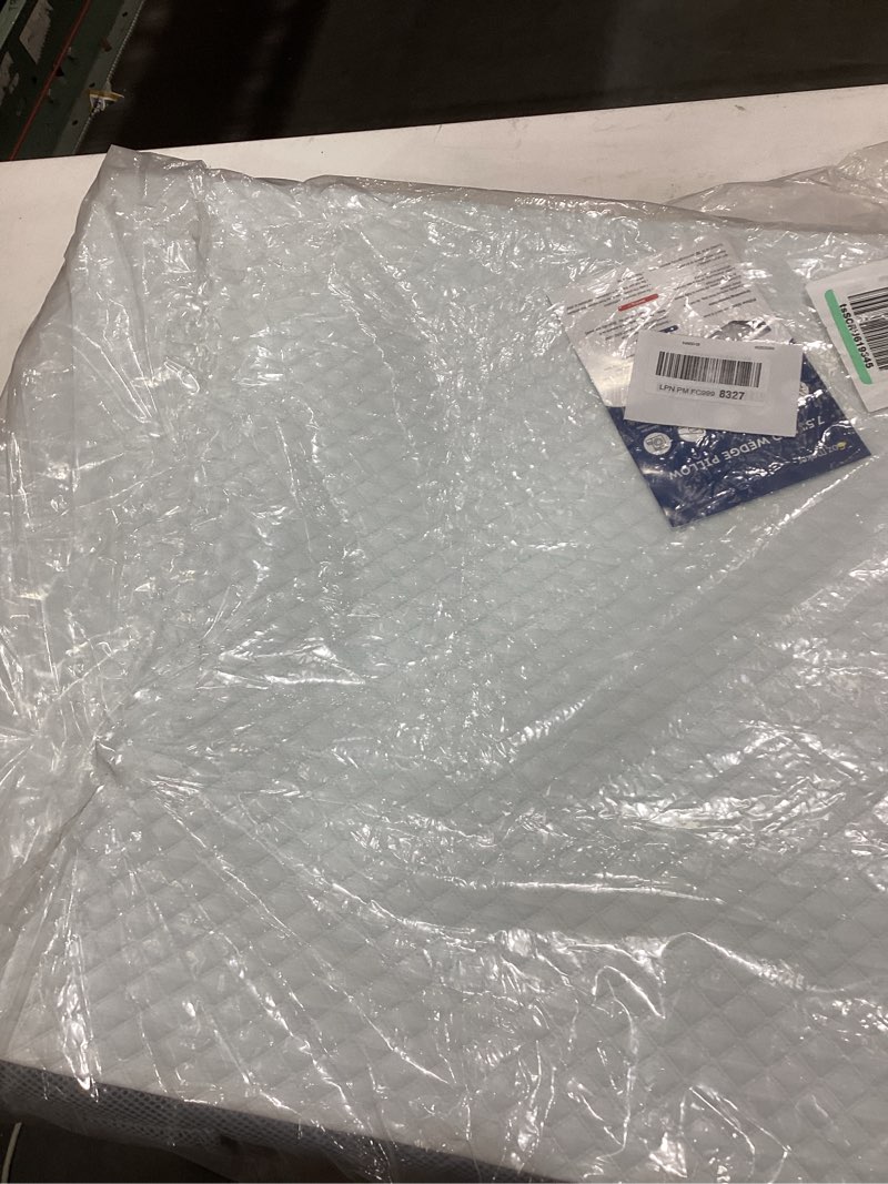 Condition photo showing Good Condition for Cozymaker 7.5" Bed Wedge Pillow for Sleeping After Surgery, Back Support, Leg Elevation, Gerd Acid Reflux, Neck Pain, Snoring, Cooling Memory Foam Triangle Incline Wedge, Removable Washable Cover White-grey Triangle Wedge 24*24*7.5 inch