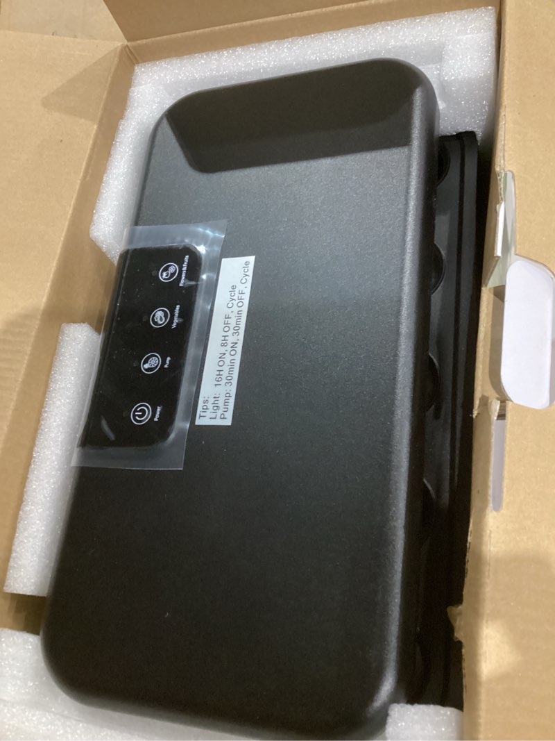 Condition photo showing Good Condition for Ahopegarden Indoor Garden Hydroponics Growing System: 10 Pods Plant Germination Kit Herb Vegetable Growth Lamp Countertop with LED Grow Light - Hydrophonic Planter Grower Harvest Lettuce Black 10 Pods Premium