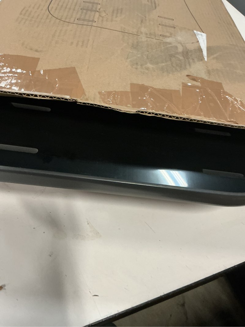 Condition photo showing Good Condition for treadmill desk attachment with large laptop platform, universal ergonomic workstation for laptops/tablets, fits treadmill handlebars up to 36 inches, black