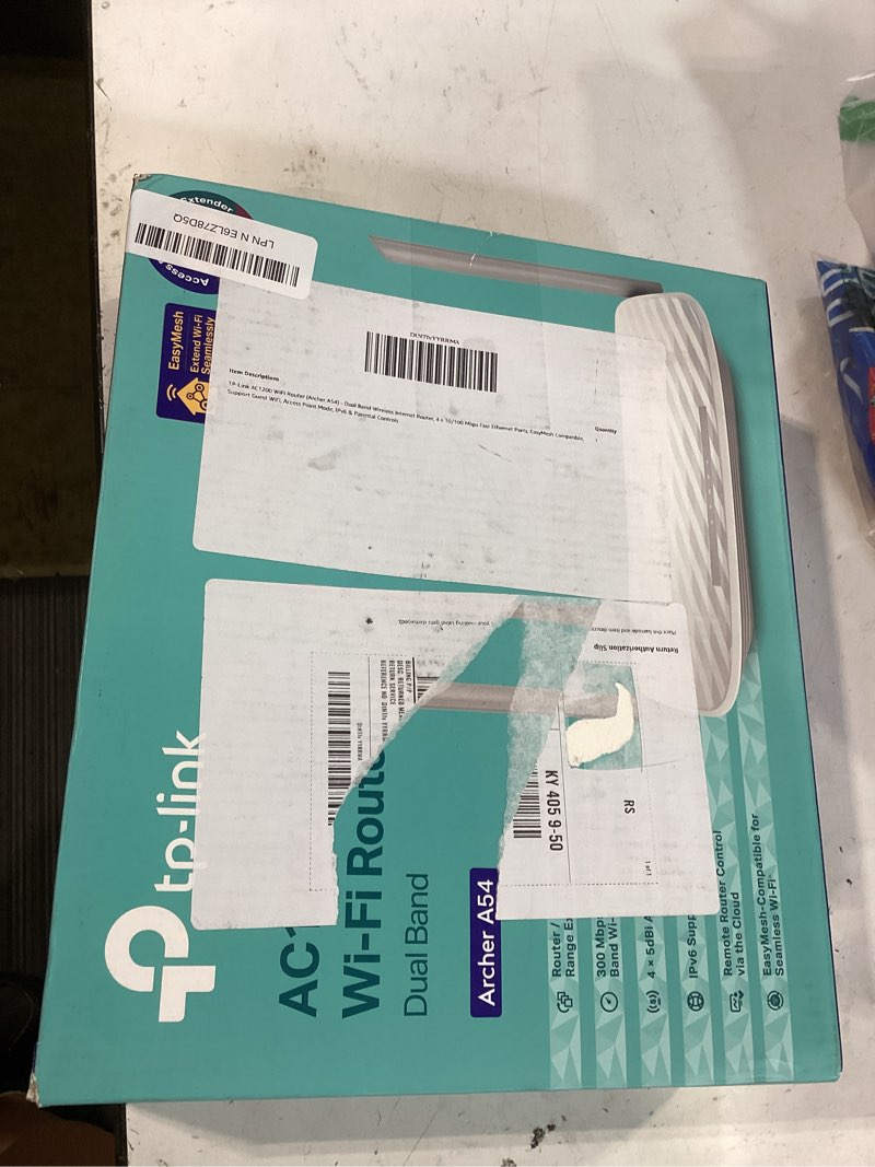 Condition photo showing Good Condition for tp-link ac1200 wifi router (archer a54) - dual band wireless internet router, 4 x 10/100 mbps fast ethernet ports, easymesh compatible, support guest wifi, access point mode, ipv6 & parental controls 10/100 mbps ac1200