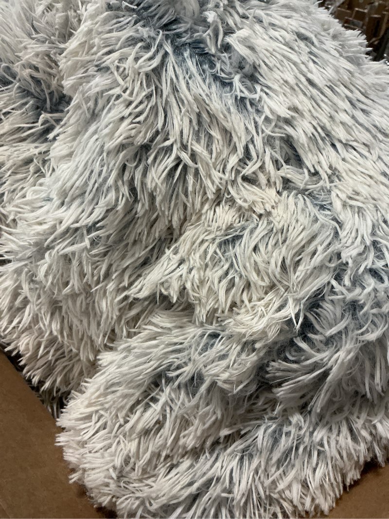 Condition photo showing As Is for Similar Best Friends by Sheri Original Calming Donut Dog and Cat Bed, Shag Faux Fur, Frost Gray, (36in x 36in) - Anxiety Relief for Pets Up to 100 lbs Frost Shag Large
