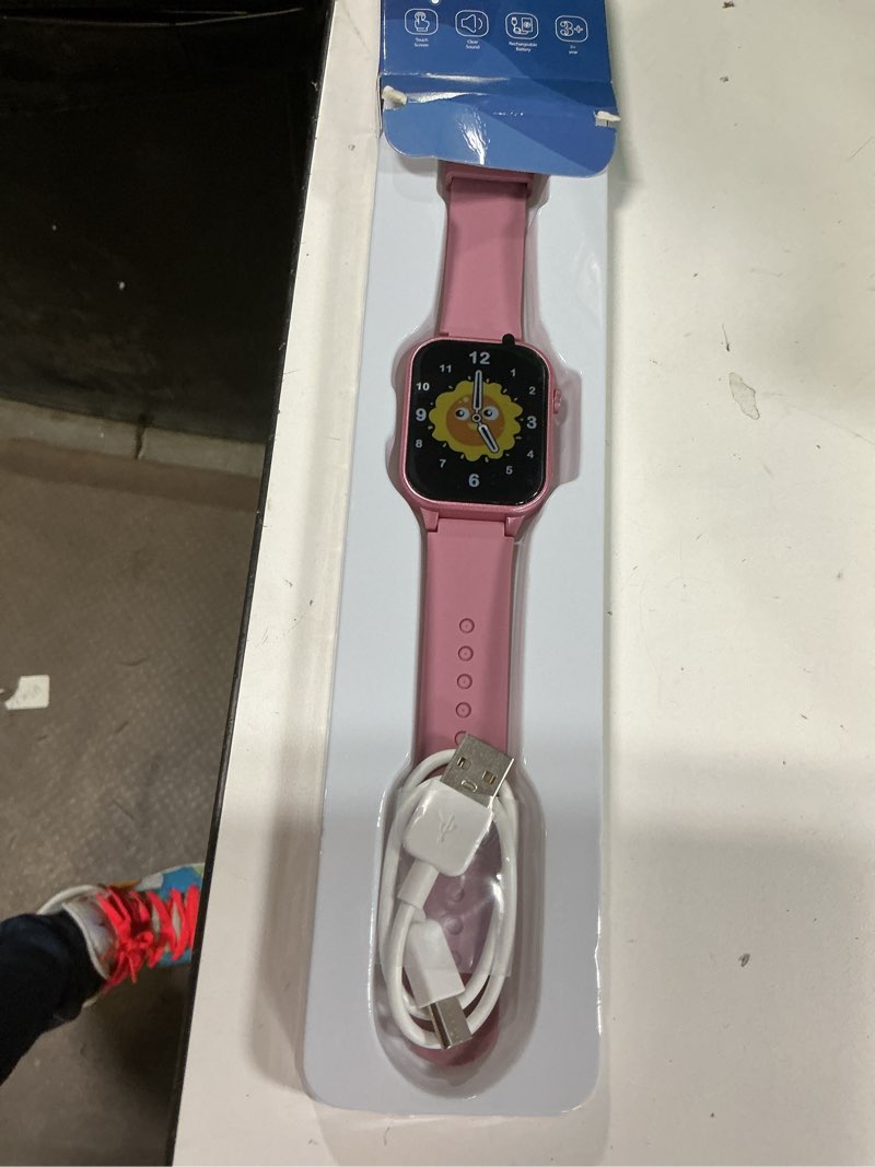 Condition photo showing Good Condition for kids smart watch gift for girls age 5-12, 39 games hd touch screen watches with video camera music player pedometer flashlight 12/24 hr educational toys birthday gifts for girls ages 7 8 9 10 pink