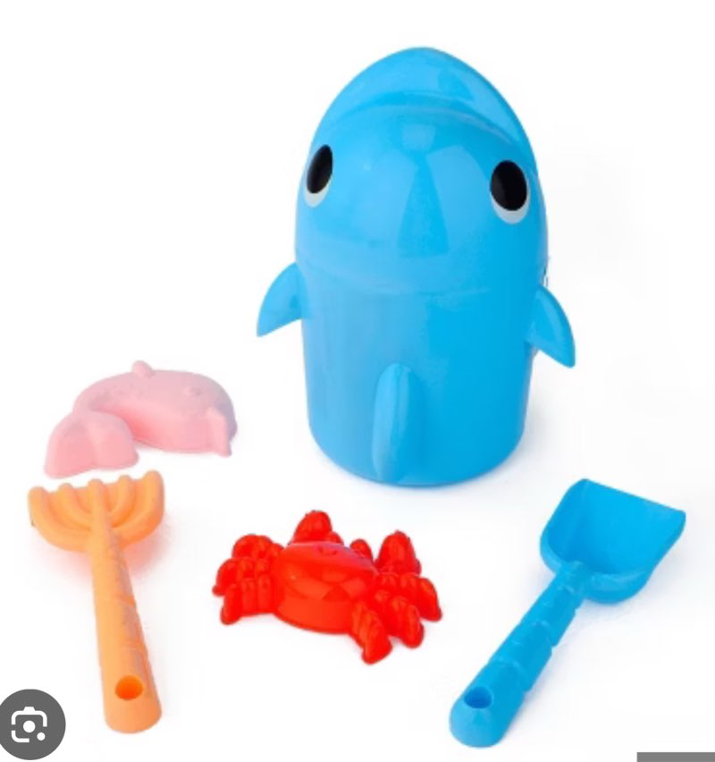 Beach Play Set Bucket Light Blue and PINK- Bullseye'. (case 9-counts)