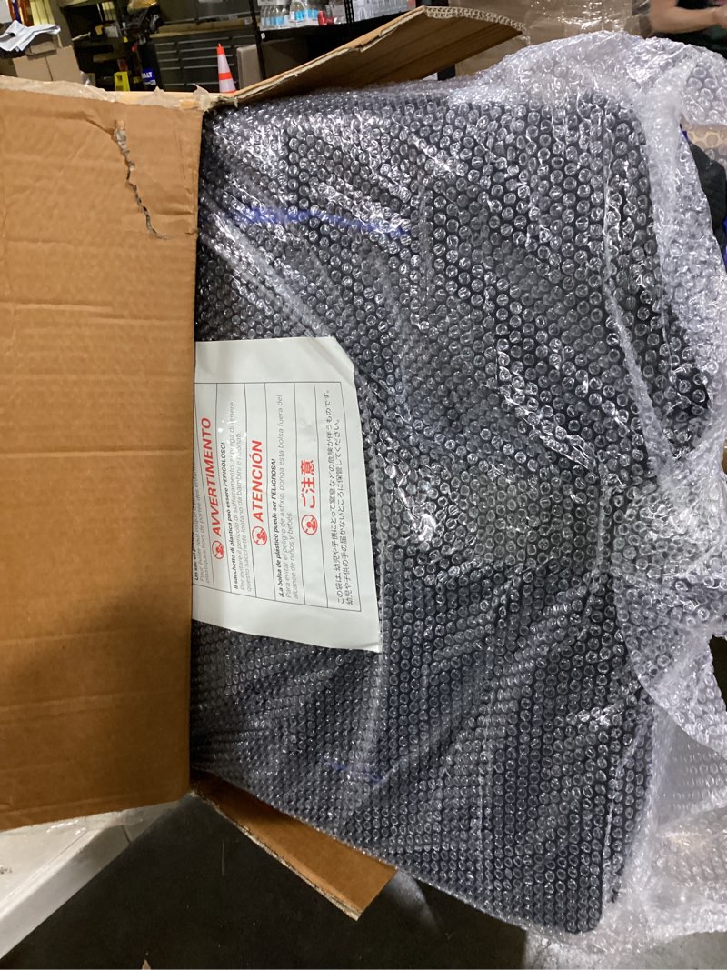 Condition photo showing As Is for sportneer stadium seats with back support: 2.5'' thick comfy cushion 6 adjustable angle bleacher seat with armrest - 2 large pockets, 2 cup holders stadium chair for sport events concerts parks black regular - 20.5"