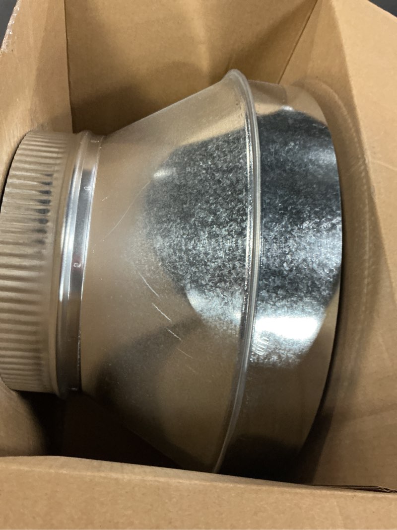 Condition photo showing Good Condition for otoolling 1 pcs 12 inch to 8 inch duct reducer increaser galvanized steel air duct adapter round cri