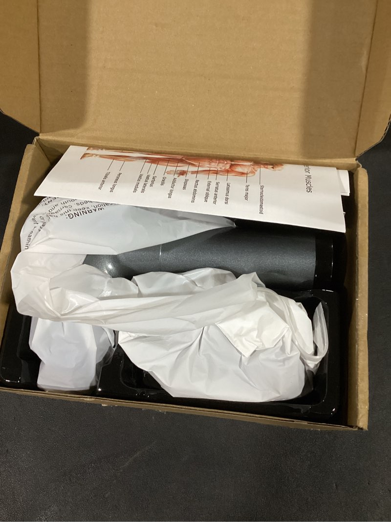 Condition photo showing As Is for Massage Gun Deep Tissue, Handheld Electric Muscle Massager, High Intensity Percussion Massage Device for Pain Relief with 9 Attachments,Pallet of Product Black