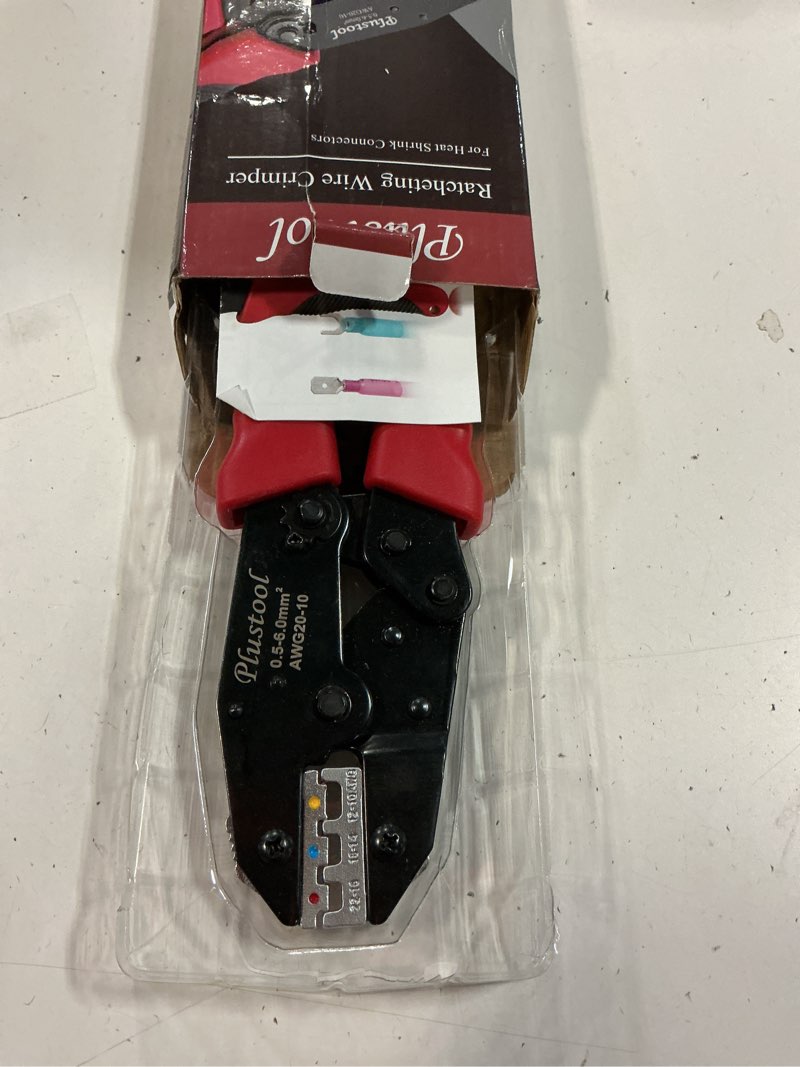 Condition photo showing Good Condition for Crimping Tool for Heat Shrink Connectors AWG22-10, Ratcheting Wire Terminal Crimper - Crimping Pliers - Electrical Crimping Tool