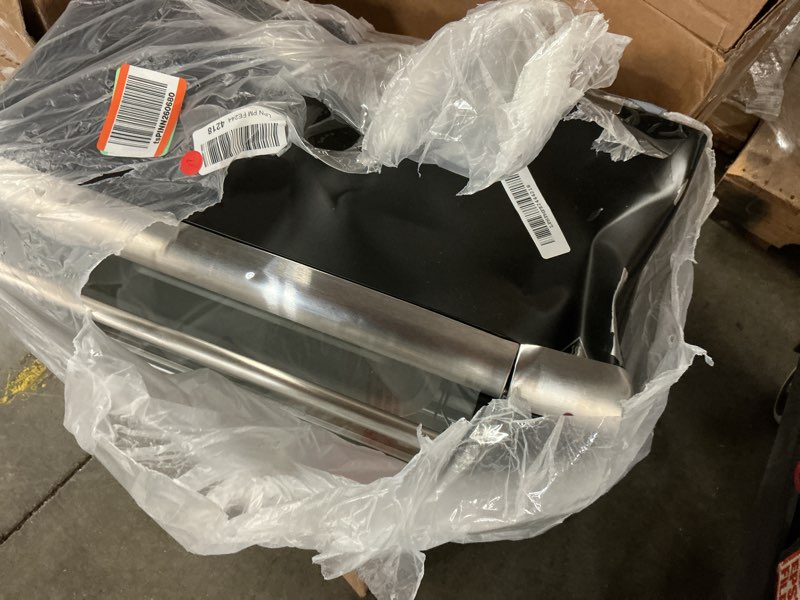 Condition photo showing As Is for BLACK+DECKER TO3250XSBD 8-Slice Extra Wide Convection Countertop Toaster Oven, Includes Bake Pan, Broil Rack & Toasting Rack, Stainless Steel/Black