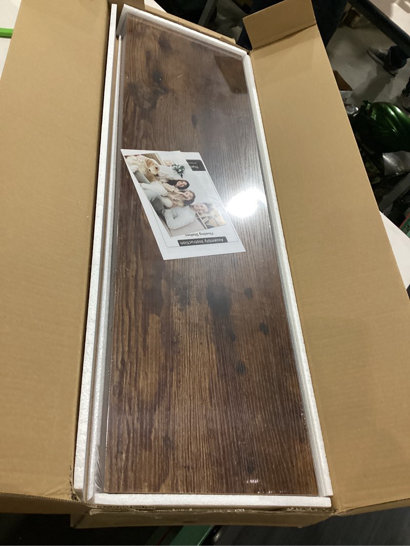 Condition photo showing New/Like New for Heimlove 36 Inch Floating Shelves for Wall,10 Deep Brown Wood Shelves with Invisible Brackets,Wall Mounted Storage & Display Shelves for Bedroom,Living Room,Kitchen,Office Brown 35.7"W x 10.3"D x 1.8"H,New