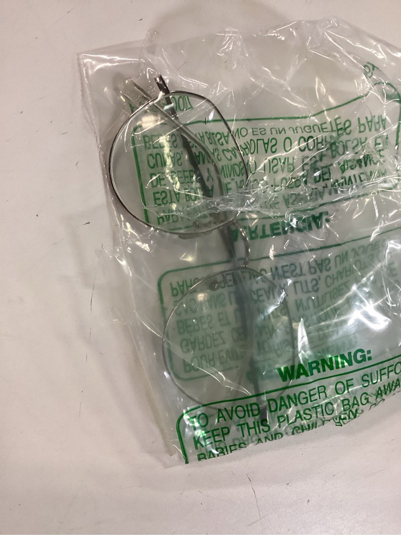 Condition photo showing New/Like New for Retro Nearsighted Glasses -2.50 Unisex Metal Distance Glasses Silver -2.5 Diopters