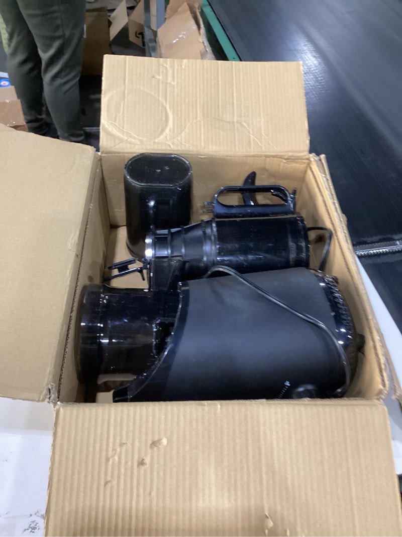 Condition photo showing As Is for Similar to stock photo Rush Clear Slow Masticating Juicer Machines, Cold Press Juicer with No-Prep 4.35\" Feed Chute Fit Whole Fruits & Vegetables Juicer Machine Easy to Clean, LINKChef 42oz Capacity, 200w, Blackout