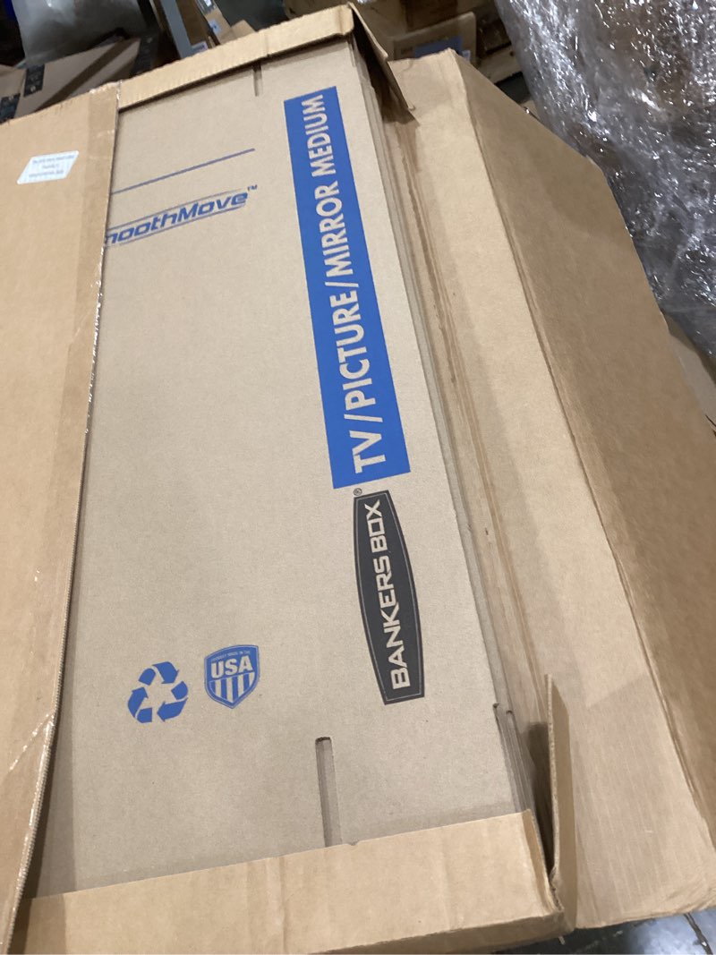 Condition photo showing New/Like New for bankers box medium - up to 40" tv/picture/mirror - moving box 4 pack, 37 x 4 x 27 in (7711201)