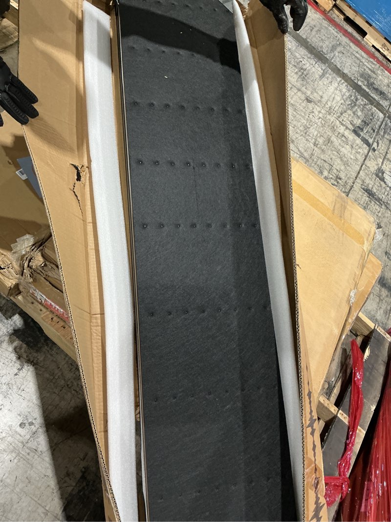 Condition photo showing Good Condition for missday wood slat wall panels, 4 pack 94.49" x 12.6" dark walnut, acoustic wood wall panels with felt backing, 3d fluted wood panels for interior wall decor 4 pcs - 94 x 12 in dark walnut
