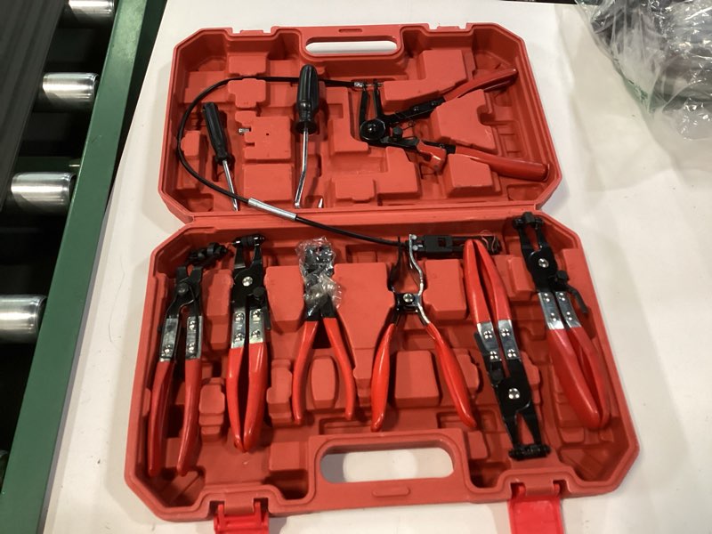 Condition photo showing As Is for 9pcs hose clamp pliers set, hose clamp removal tool for automotive, flexible removing clamps pliers automotive for coolant radiator heater and water hose