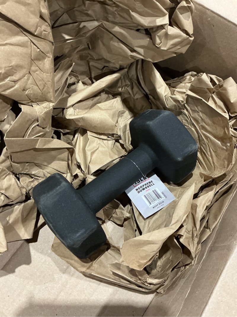 Condition photo showing Good Condition for tru grit fitness 15lb black neoprene dumbbell  pair