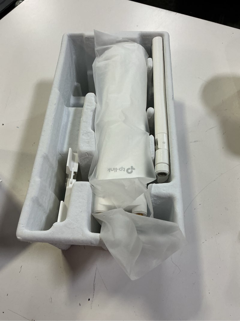 Condition photo showing New/Like New for tp-link eap110-outdoor v3, omada n300 wireless outdoor access point, wifi coverage up to 200 meters, passive poe w/ free poe injector, sdn integrated, cloud access & omada app, white n300, outdoor