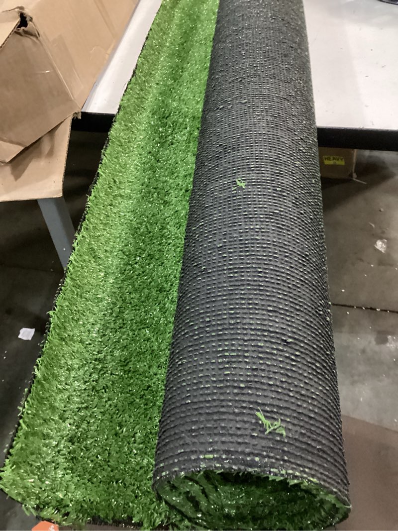 Condition photo showing Good Condition for XLX TURF Outdoor Artificial Grass Rug 4FT X 4FT, Green Synthetic Turf Floor Mat for Balcony, Patio, Yard, Pets Dogs Grass Pad