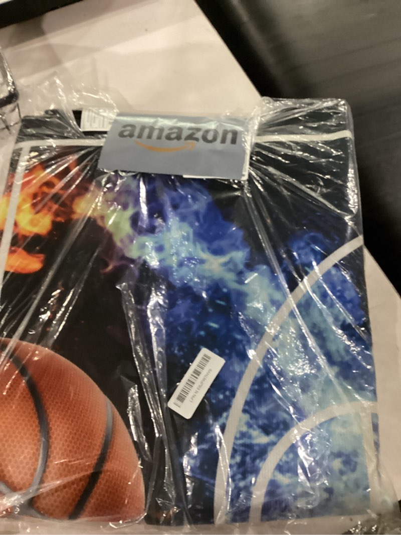 Condition photo showing Good Condition for osimiccp basketball rug for boys bedroom 3'x5' non slip basketball court rugs,fire printed sports carpet for living room and game room decor 3' x 5' (rectangular) basketball_1
