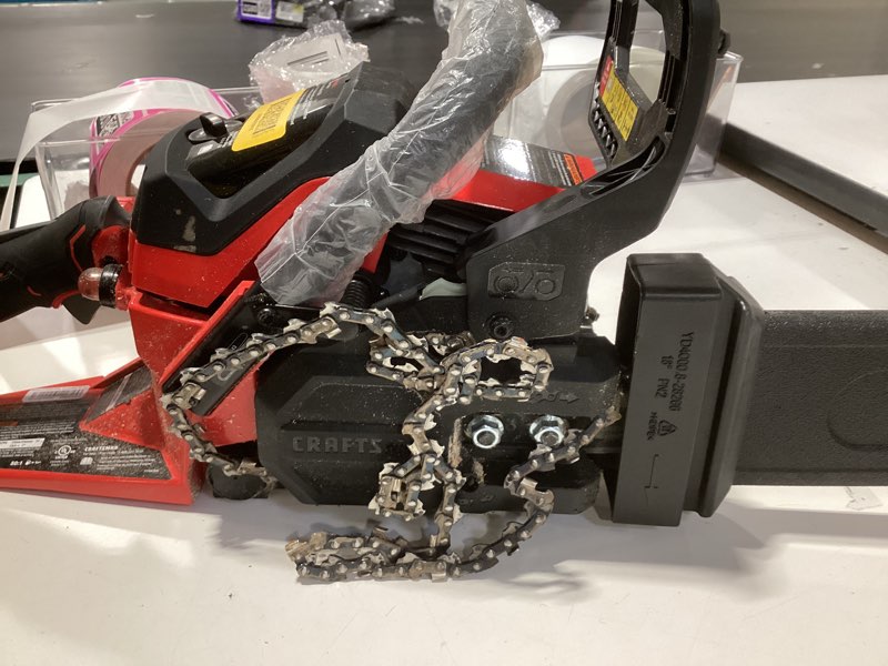 Condition photo showing As Is for craftsman s1800 42-cc 2-cycle 18-in gas chainsaw item #4662653 | model #cmxgsamy42n8