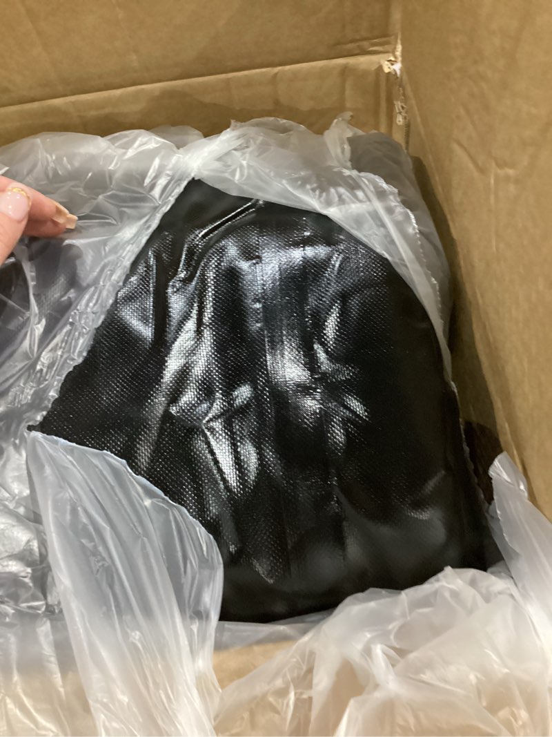 Condition photo showing Good Condition for non-slip garage floor mat(7'x9'), upgraded pvc containment mat with a rubber wiper and stay put corners - heavy duty waterproof protection from snow, rain and mud for cars, suv, trucks 7' x 9' black