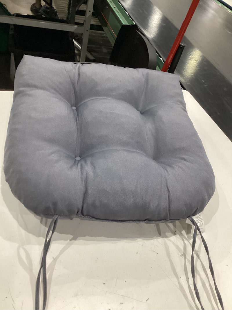 Condition photo showing As Is for everything comfy gray indoor / outdoor seat cushion patio d cushion