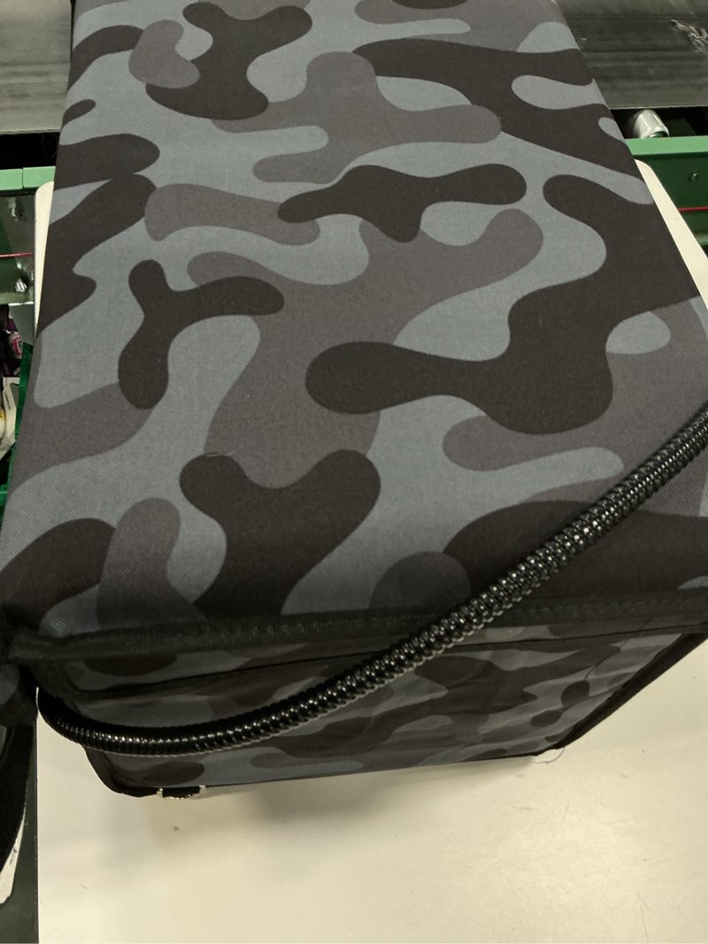 Condition photo showing As Is for Heated Cat House for Outside, Waterproof Awning & Escape Door Heated Cat Houses for Indoor/Outdoor Cats in Winter, Elevated & Insulated Outdoor Cat Shelter for Feral Cat Black Camo Small