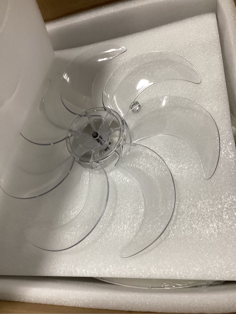 Condition photo showing Good Condition for Modern 30" Ceiling Fan with Lights & Remote Control, Low Profile Flush Mount Smart Fan for Bedroom, Living Room, Kitchen - Reversible Blade, White