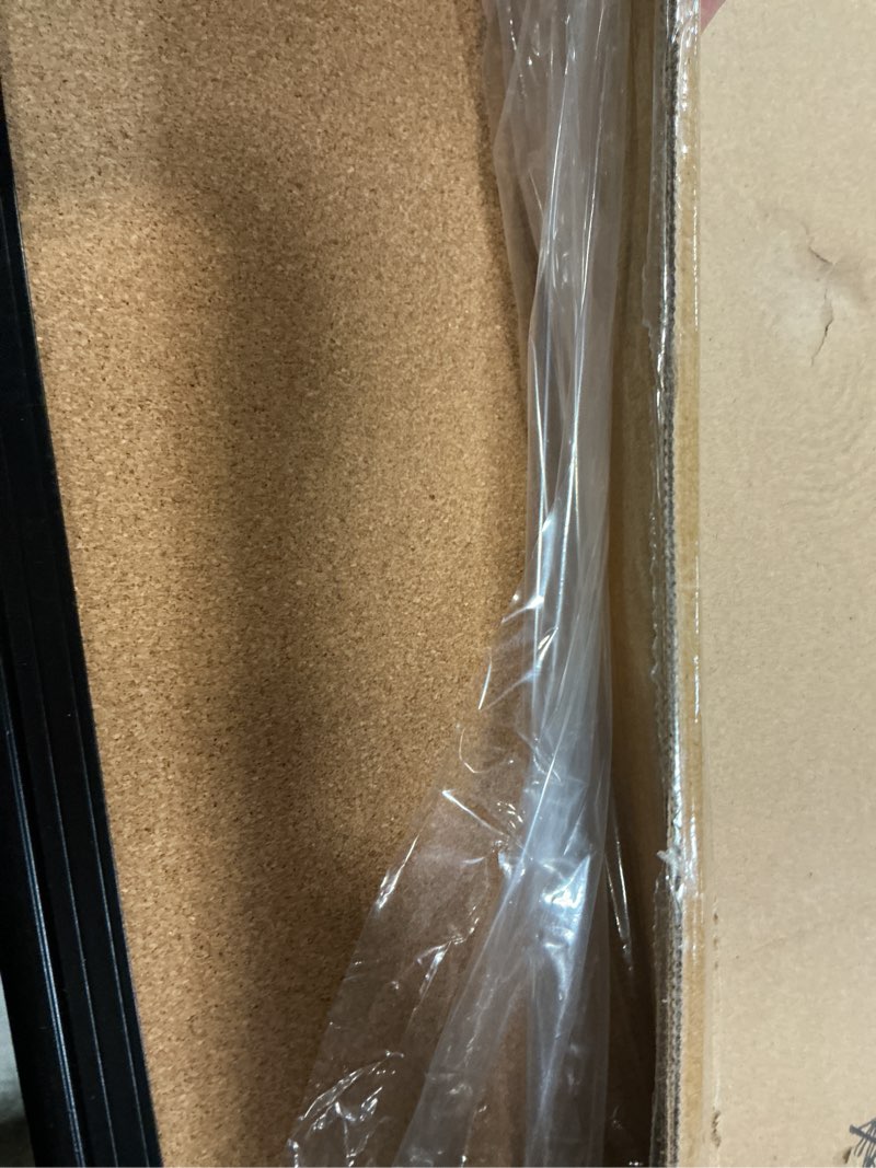 Condition photo showing Good Condition for board2by cork board bulletin board 24 x 36, black aluminium framed 2 x 3 corkboard, office board for wall cork, large wall mounted notice pin board with 16 push pins for school, home & office 24"x36"