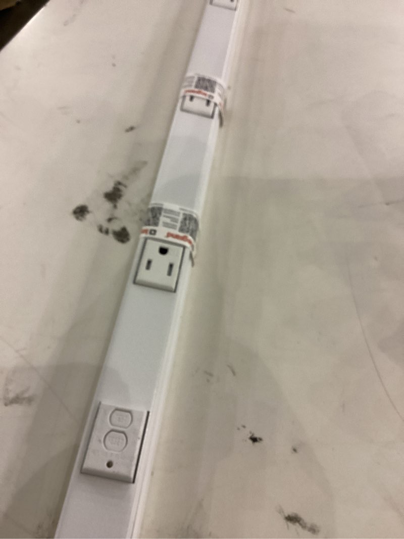 Condition photo showing As Is for Legrand Wiremold WH20GB306TRGFI6 Plugmold 2000 Series 3 Foot Hardwired Power Strip with 5 Tamper Resistant Outlets and GFCI Protection, White