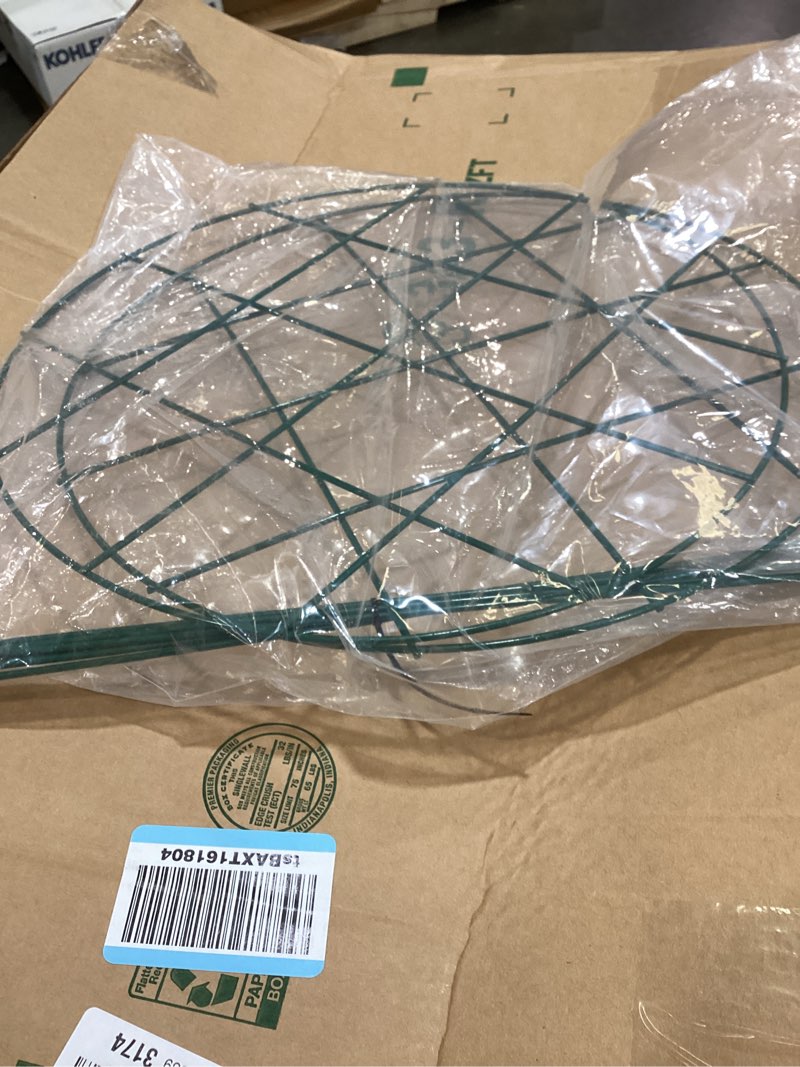 Condition photo showing Good Condition for 2 pcs flower support rings, peony cage plant support stake,grow through grid plant brace, hoops with 3 pcs legs for heavy blossoms (2 pcs 24")