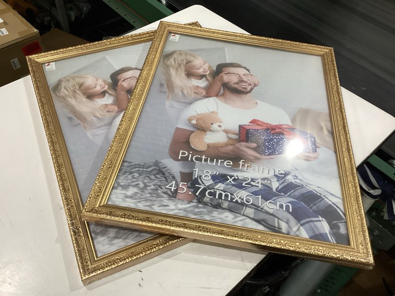 Condition photo showing New/Like New for edenseelake 18x24 picture frames set of 2, vintage gold 18 x 24 poster frame for wall hanging vertical and horizontal 18x24 inch gold