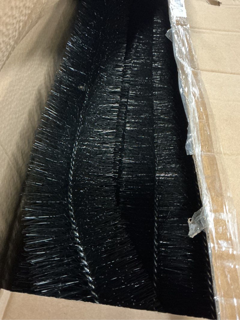 Condition photo showing As Is for vevor gutter brush, 4.33 inch diameter 80 feet total length gutter cleaning tools, ground-level brush leaf guard for 5 inch gutters, easily clear roof leaves and debris, 27 pack 80ft & 4.33in diameter