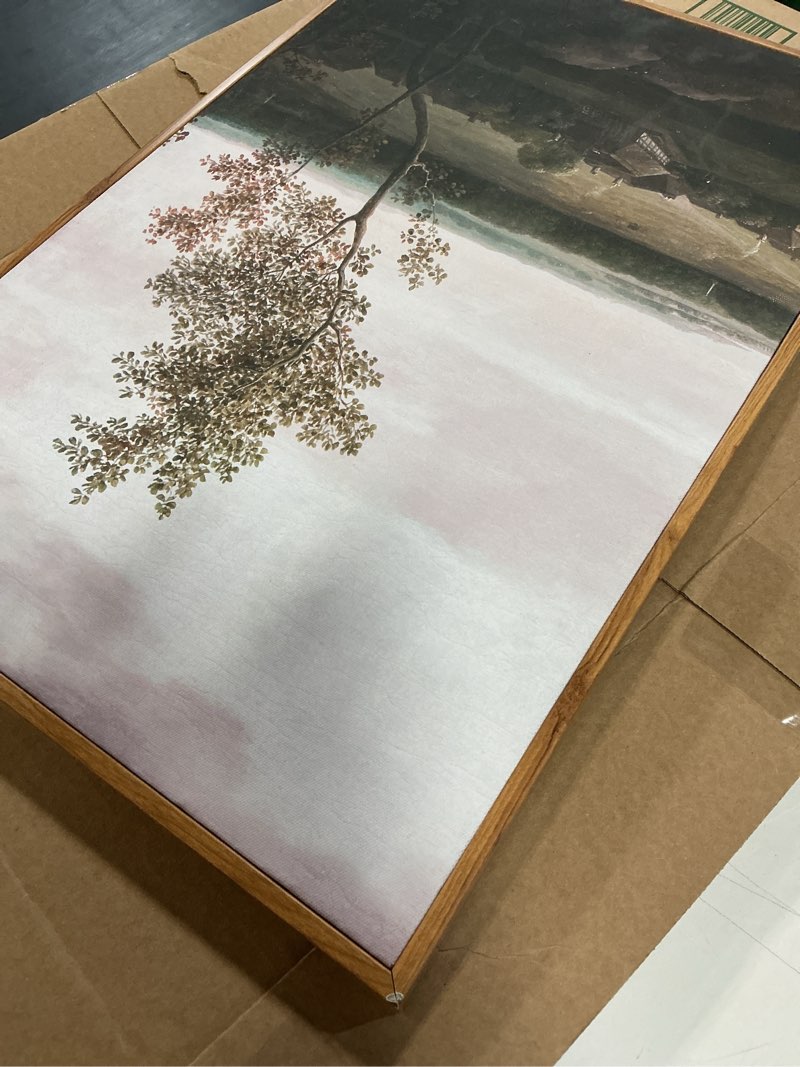 Condition photo showing Good Condition for InSimSea Framed Canvas Prints Art Vintage Decor, Rural Scenery Landscape Paintings, Large Prints, Countryside Farmhouse Wall Decorations for Living Room Dining Room Bedroom, 16"x24" View of the Country 24"L x 16"W