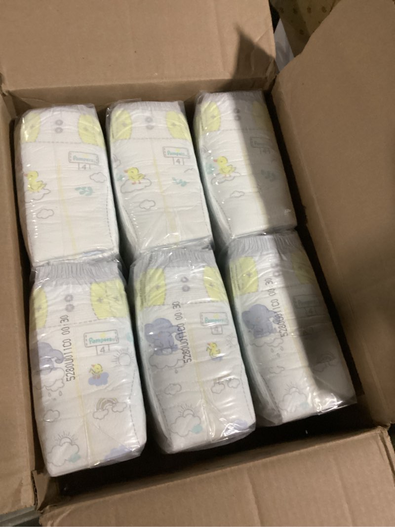 Condition photo showing Good Condition for Pampers Swaddlers Diapers, Size 4 (15-34 lbs), 150 Count, Absorbent, Keeps Baby Dry and Comfortable, Skin Safe Disposable Baby Diaper (Packaging May Vary) Size 4 150