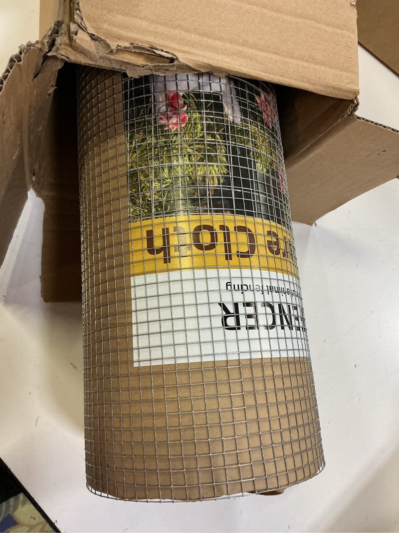 Condition photo showing Good Condition for 16inch x 50ft hardware cloth 1/4 inch chicken wire fencing 23ga, hot dipped galvanized after welding garden plant supports welded metal chicken wire fence, poultry animal netting cage screen 1/4inch 16in x 50ft