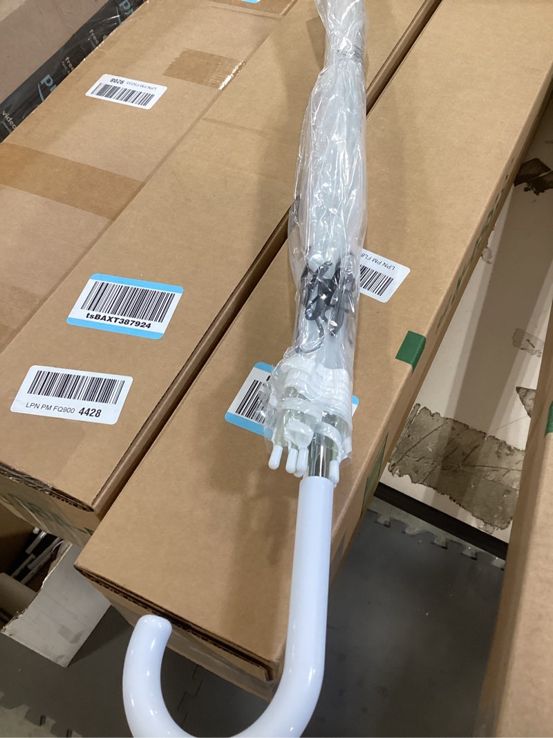 Condition photo showing Good Condition for clear wedding umbrellas, large bubble wedding umbrella, stick for bride and groom with j hook handle lightweight bridal for weddings rain outdoor ceremony just married